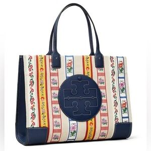 TORY BURCH 
Ella Tote with Ribbon embroidery

Pristine, perfect, never used